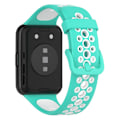 Miniatyrbilde 3 av 5: Reservedeler Kompatible for HUAWEI Watch FIT2 Pustende Silikon Armbånd Dual Farge Justerbar Smartwatch Håndleddsstropp