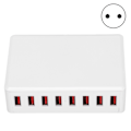 Miniatyrbilde 1 av 5: 2.4A 50W 8 porter USB-lader bærbar USB-skrivebords smart ladestasjon for telefoner nettbrett