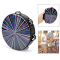 Miniatyrbillede 1 af 8: Hånd Tamburin Dobbelt Række Percussion Polyester Trommeskind Massivt Træ Instrument 8-tommer Farverige Stråler