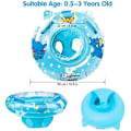 Miniatyrbild 6 av 7: Summer Babies Floatie, Miljövänlig PVC Dubbel Airbag Uppblåsbar Pool Träningsflotte För Barns Nöje Och Säkerhet, Transparent Design Mjuk &