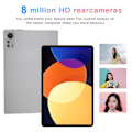 Miniatyrbild 6 av 7: 10-tums Tablet 8G RAM 128G ROM Stöd för 4G-nätverkssamtal Octa Core Processor Tablet PC för Android 11 100‑240V EU-kontakt Grå
