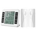 Miniatyrbild 2 av 5: Trådlös digital kylskåpstermometer, uppgraderad version av digital frystermometersensor, med 2 st sensorslarm och inomhus/utomhus