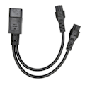 Miniatyrbillede 8 af 8: Splitter-strømstikledning IEC320 C14 han til dobbelt IEC320 C5 hun strømkabel til bærbar computerstrømadapter 100-250V