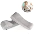Miniatyrbilde 1 av 5: 1 par Memory Foam Armlene Kontorstol Armleneputer og Hevede Skrå Armlener - Universelle Putetrekk for Armlener og Albueavlastning grey