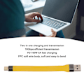 Miniatyrbillede 8 af 8: Kort USB A til USB C-kabel Bærbar lille FPC Fleksibelt kabel PD 100w 5A 10Gbps Hurtig opladning Kort USB C-kabel