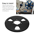 Miniatyrbillede 8 af 8: 1/4 10,5 tommer Tom Spolereel 3 Huller Aluminium Legering Universal Åbningsmaskine Del Lyd Bånd Spolereel til Pioneer Sort