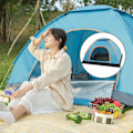 Miniatyrbild 2 av 5: Robust Skydd: Dubbellager Tält Med Allsidigt Skydd, Lättviktig Portabel Fästning För Backpacking Camping, Säkerställer Väderbeständighet Och