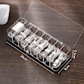 Miniatyrbillede 5 af 5: Skrivebords Datakabel Opbevaringsboks Gennemsigtig Opladningskabel Organizer Boks Elektronisk Tilbehør Etui 8 Gitter Basis Transparent Farve