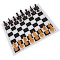 Miniatyrbild 5 av 5: Plast 2 i 1 Internationellt Schack Draught Set Bärbar Resa