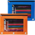 Miniatyrbillede 1 af 4: Bindelomme, 2-pak blyantlomme 3-rings stofblyantlommer Blue-orange