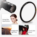 Pikkukuva 3 / 8: Pehmeä diffuusio 1/4 suodatin sumu unelmamainen elokuvamainen tehosuodatin matta huurrettu optinen lasisuodatin DSLR-kameralle mikroobjektiivi 58mm