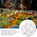 Pikkukuva 8 / 8: 30 kpl 12-sivuista tyhjää noppaa muovista Kirjoita opetusnoppakuutiot Polyhedraaliset noppa-setit viihteeseen Koulutus 2,2 cm Valkoinen