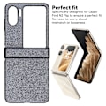 Miniatyrbild 6 av 8: Flippskärmstelefonfodral Slitstarkt Perfekt passform Glitterdesign Lätt att rengöra Skydd för Oppo Find N2 Flip Svart