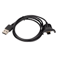 Miniatyrbilde 2 av 8: Laderstasjon for løpeklokke, PVC, 1 m lang, strekksikker ladekabel for TomTom Spark Runner 2/3