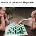 Miniatyrbild 7 av 8: Schackpjäser Set PP Plast 32 Schackpjäser med Förvaringsväska för Internationellt Schackspel Svart och Vitt