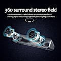 Miniatyrbild 4 av 8: Bass Surround 3-tums Stor Högtalare, Anpassad Design För Optimal Placering LED Andningsljus Högtalare