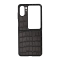 Miniatyrbillede 2 af 8: Ægte læder etui foldbar foldbar mobiltelefon beskyttelsescover til Oppo Find N2 Flip sort