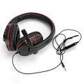 Miniatyrbild 1 av 5: Headset för datorspel med huvudmontering, hög prestanda för PS4 (svart röd)