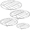 Miniatyrbild 1 av 5: 4-pack 7, 8, 9, 10-tums kylställningsställ ångställningsställ bakställningsställ set rostfritt stål runt ställ för bakning konservering matlagning ångning lyftmat
