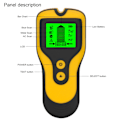 Miniatyrbillede 4 af 8: 3 i 1 Vægscanner Finder Multifunktionel Bærbar LCD Digital Vægstift Metal Træ Stud Detektor Gul