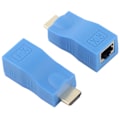 Miniatyrbilde 2 av 2: 1 par HDMI-forlengeradapter RJ45 Signalforsterkning Sender Mottaker 30 meter