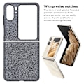 Miniatyrbillede 7 af 8: Foldbar telefonetui ABS beskyttende skinnende telefoncover anti-drop etui til Find N2 Flip sort