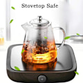 Miniatyrbild 4 av 6: Brygg Perfektion med Spis-Säker Borosilikatglas Tekanna, Perfekt Presentidé för Te-Kännare, Droppfri Pip för Exakt Hällning (32oz/950ml)