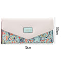 Miniatyrbillede 2 af 5: Lille floral konvolut lukning dame pung Lang pung clutch taske