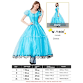 Miniatyrbild 1 av 4: Kvinnors Halloween Prinsessklänningar Karneval Bal Maskeraddräkt Cosplay Elsa Drottning Vit Snöprinsessklänning Dam Födelsedagspresent XL Water Blue Princess