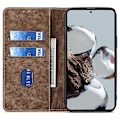 Miniatyrbild 2 av 5: Texturerat cover för Xiaomi Redmi Note 12 Turbo / Poco F5 5g Rfid blockerande plånbok Magnetisk läder Flip Stand Case Brown
