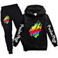 Miniatyrbild 2 av 2: Tecknade barn Prestonplayz Sweatshirts Tonårsflickor Pojkar Preston Playz Vår Höst Sport Fritid Långärmade Huvtröjor Set PH1501-2-RD 170CM(15-16Y)