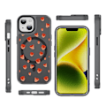 Miniatyrbild 1 av 5: Creative Painted Pattern Frosted Magsafe Magnetic Phone Case Lämplig för Iphone och andra modeller Style B Transparent Svart Ypcx0325
