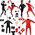 Miniatyrbild 2 av 4: 2024 Jul Barnkläder Karneval Barnkläder Karneval Halloween Födelsedagsfest Barnkläder Nyckelpiga L  120-130cm One Pair Socks3