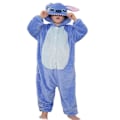 Miniatyrbild 1 av 2: Halloween Barn Pojkar Flickor /stygn Onesie Pyjamas Hooded Jumpsuit Kostym Finklänning Sovkläder Pyjamas Pjs 3-8 år Hög kvalitet Blue-Stitch 3-4 Years