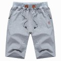 Miniatyrbild 1 av 3: 2022 nya herrshorts sommarbyxor Bomull Casual Sweat Bermudas Herr Svart Homme Klassiskt märkeskläder Strandshorts Man Z 65-72kg for XXL Gray