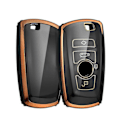 Miniatyrbild 1 av 5: Tpu Gold Edge Design bil för nyckel till case för 320li 3/5/7 Series Gt528 Black