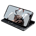 Miniatyrbild 3 av 5: Texturerat cover för Xiaomi Redmi Note 12 Turbo / Poco F5 5g Rfid blockerande plånbok Magnetisk läder Flip Stand Case Black