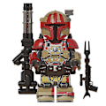 Miniatyrbild 3 av 3: 8 st Star Wars tungt infanteri Mandalorian minifigur monterad mini byggsten Actionfigurer Leksak Barn Julpresent null none