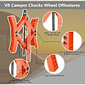 Miniatyrbild 2 av 6: RVPNR RV Hjulklossstabilisator,Camper X Chocks Hjulstabilisator, Heavy Duty Hjulklossar för släpvagnar (2 paket) med insexhylsa, råtta Red