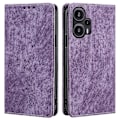 Miniatyrbild 1 av 5: Texturerat cover för Xiaomi Redmi Note 12 Turbo / Poco F5 5g Rfid blockerande plånbok Magnetisk läder Flip Stand Case Purple