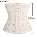 Miniatyrbild 1 av 3: Waist trainer Cincher Body Shaper Underkläder Underkläder Magen Slankt bälte Postpartum Control Underbyst Stålbenad Korsett Z 2XL Beige1