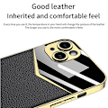 Miniatyrbild 3 av 4: Gkk Stötsäker Case För Iphone 14 Plus Case Tpu+pc+pu Läder galvanisering Cover Black