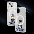 Miniatyrbild 2 av 4: Creative Painted Pattern Matt Magsafe Magnetic Phone Case Lämplig för Iphone och andra modeller Style G Transparent Black Ypcx0120