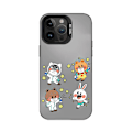 Miniatyrbild 1 av 5: Tecknad Frostat Dubbellager Färg Silver Phone Case Iphone 15 Case Case Stil J Svart Ypmd0833