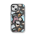 Miniatyrbild 3 av 4: Creative Painted Pattern Frosted Magsafe Magnetic Phone Case Lämplig för Iphone och andra modeller Style J Transparent Ypcx0094