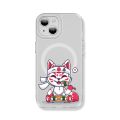 Miniatyrbild 3 av 4: Creative Painted Pattern Matte Hudvänlig Magsafe magnetiskt phone case Lämplig för Iphone och andra modeller Style I Transparent Black Ypcx