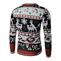 Miniatyrbild 2 av 3: Män Jul Roligt print ful T-shirt Xmas Party Casual Nyhet Långärmade toppar CT289 M