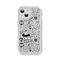 Miniatyrbild 3 av 5: Creative Painted Pattern Matte Hudvänlig Magsafe magnetiskt phone case Lämplig för Iphone och andra modeller Style C Transparent Black Ypcx