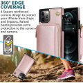 Miniatyrbild 4 av 4: Crossbody Rfid Blocking Dragkedja Case Kompatibel Iphone 14 Pro Max/14 Pro/14 Plus med kortplats iPhone 14 Pro Dark green