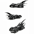 Miniatyrbild 3 av 5: Set med 6 Batmobile billeksaksfordon metall null none